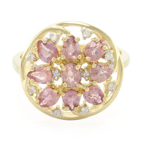 Gouden ring met Onverhitte Padparadscha Saffieren (AMAYANI)