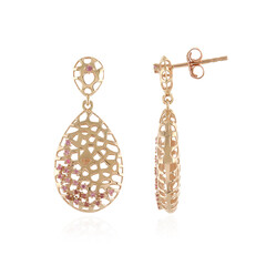 Gouden oorbellen met roze saffieren (Ornaments by de Melo)