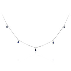 Gouden halsketting met Blauwe Ceylon saffieren (CIRARI)