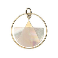 Gouden hanger met een parelmoer