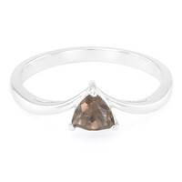 Zilveren ring met een rookkwarts