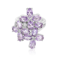 Zilveren ring met amethisten