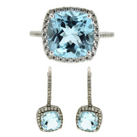 Zilveren ring met een hemel-blauwe topaas