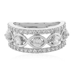 Zilveren ring met zirkonen