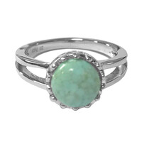 Zilveren ring met een Mine 8 Turkoois