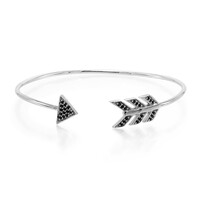 Zilveren armband met zwarte spinelstenen