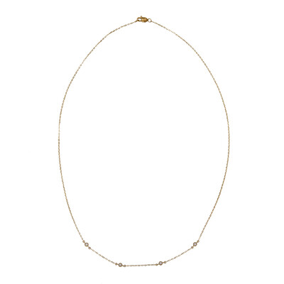 Gouden halsketting met Loepzuivere (F) Diamanten (LUCENT DIAMONDS)
