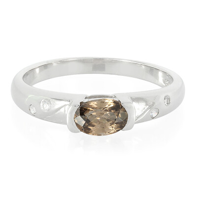 Zilveren ring met een kaneel zirkoon