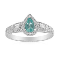 Gouden ring met een Paraiba toermalijn (CIRARI)