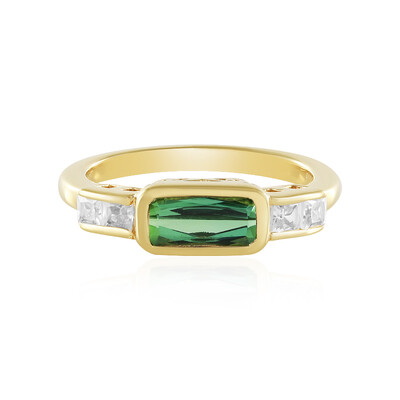 Zilveren ring met een groene Benedito toermalijn (Adela Silber)