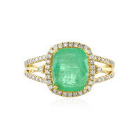 Gouden ring met een Ethiopische smaragd (AMAYANI)