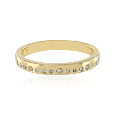 Zilveren ring met I3 Champagne Diamanten