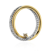 Zilveren hanger met een I2 Champagne Diamant