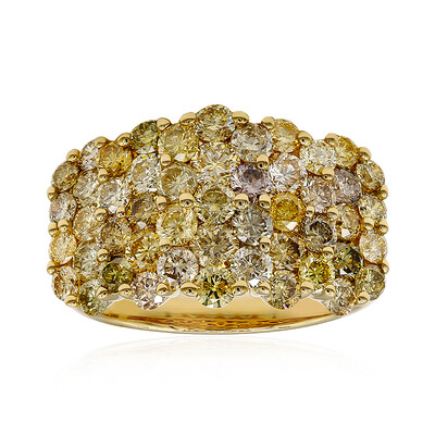 Gouden ring met SI2 Fancy Diamanten (CIRARI)