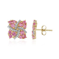 Gouden oorbellen met roze saffieren (Adela Gold)