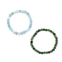Armband met robijn zoisietstenen