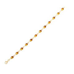 Zilveren armband met Baltische barnsteen