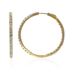 Gouden oorbellen met SI2 Fancy Diamanten (CIRARI)