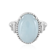 Zilveren ring met een aquamarijn