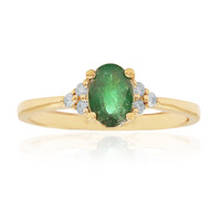 Gouden ring met een AAA Zambia smaragd
