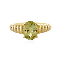 Gouden ring met een gele tanzaniet