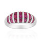 Zilveren ring met Birmese Robijnen (Pallanova)