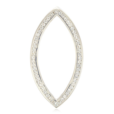 Zilveren hanger met witte topaasstenen (MONOSONO COLLECTION)