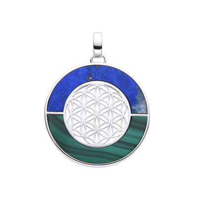 Zilveren hanger met een lapis lazuli