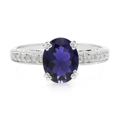 Zilveren ring met een Ceylon ioliet
