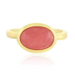 Zilveren ring met een rhodochrosiet