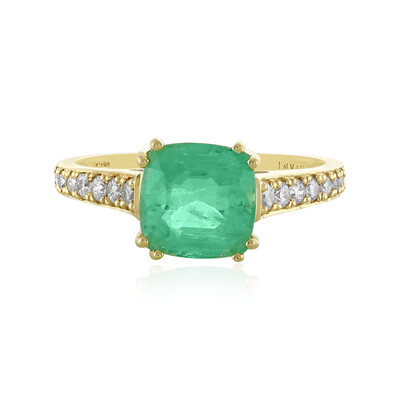 Gouden ring met een Ethiopische smaragd (AMAYANI)