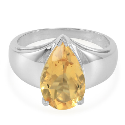 Zilveren ring met een citrien