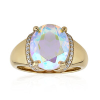 Zilveren ring met een maanlicht kwarts