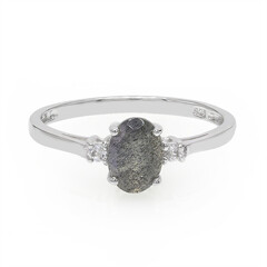 Zilveren ring met een labradoriet