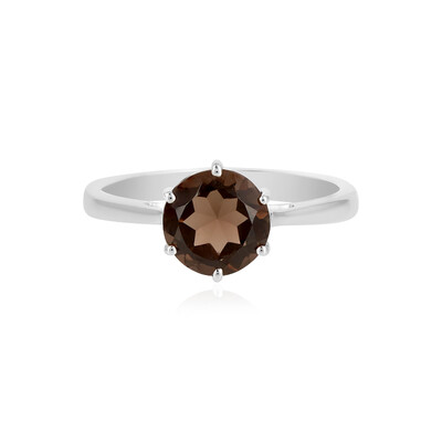 Zilveren ring met een rookkwarts