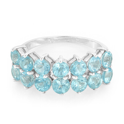 Zilveren ring met Blauwe apatieten