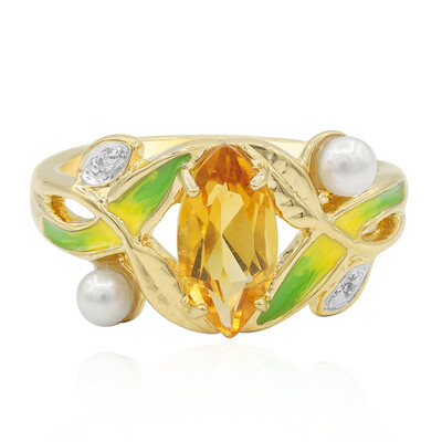 Zilveren ring met een citrien