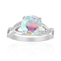 Zilveren ring met een maanlicht kwarts