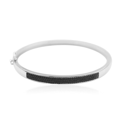 Zilveren armband met zwarte spinelstenen