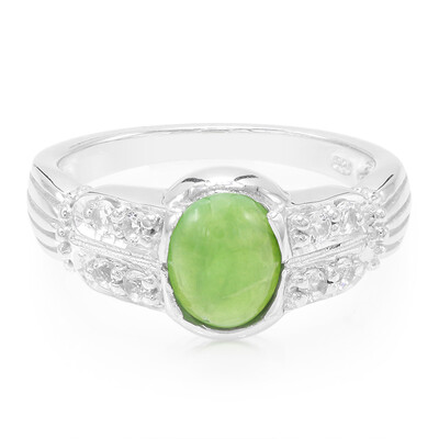 Zilveren ring met een keizerlijk chrysopraas