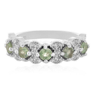 Zilveren ring met alexandrieten