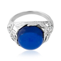 Zilveren ring met een Blauwe Colombiaanse Barnsteen