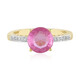 Zilveren ring met een Madagaskar Roze Saffier