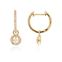 Gouden oorbellen met I1 (H) Diamanten (de Melo)