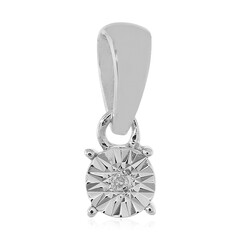 Zilveren hanger met een I2 (H) Diamant