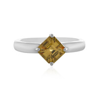 Zilveren ring met een Bruine Zirkoon