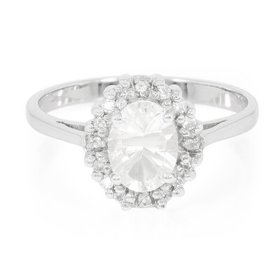 Zilveren ring met een petaliet