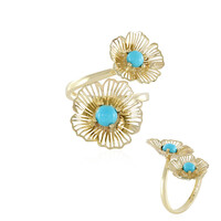 Gouden ring met een Sleeping Beauty Turkoois (Ornaments by de Melo)
