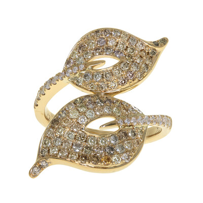Gouden ring met SI2 Fancy Diamanten (CIRARI)