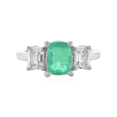 Zilveren ring met een Russische smaragd